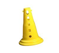 Okiyakusama Cône de Sport Cône Marqueur de Terrain Cône D'Agilité Cône de Délimitation Matériau PVC Souple Structure Creuse Transport Aisé Adapté Activités, Jaune, 40CM