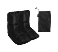 Okiyakusama Down Booties Chaussons Bottes Antidérapantes Ultralégères Respirantes Douces Souples Compactes Conviennent pour Hommes Femmes Randonnée Tente, Noir, S