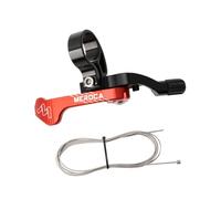 Okiyakusama Dropper Commande de Tige de Selle Vélo Levier Aluminium Réglage Rapide Accessoire Pratique Convient pour Cyclistes Montagne Route Adapté à L'Entretien, Noir Rouge