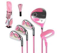 Okiyakusama Ensemble Golf Enfants Complet trépied et Golf Junior pour 3-14 Ans, Rose Princesse, 110-135 cm