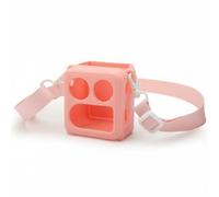 Okiyakusama Étui Audio Enfant Yoto Mini Coque Housse Protection Silicone Matelassée Antidérapante avec Sangle Épaule Réglable Découpes Exactes Accès Complet Prise, Rose