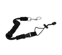 Okiyakusama Leash de Sécurité pour Kayak Longe Canne à Pêche Attache Élastique Cordon de Fixation en TPU Extensible Adapté à la Pêche Navigation Randonnée, Noir, 140cm