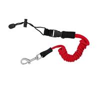 Okiyakusama Leash de Sécurité pour Kayak Longe Canne à Pêche Attache Élastique Cordon de Fixation en TPU Extensible Adapté à la Pêche Navigation Randonnée, Rouge, 140cm