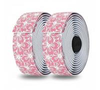 Okiyakusama Poignée de Vélo Enroulement Guidon Bande Rembourrage Absorption Chocs Texture Antidérapante Fabriquée PU EVA Résistante Adaptée à Cycliste Entraînement Sortie Extérieure, White Pink