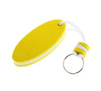 Okiyakusama Porte-clés Flottant en Mousse Anneau Flottant Porte-clés pour Canotage Support de Clés Flottant Matériau EVA Acier INOX Adapté pour Pêche Croisière, Jaune, 80 x 35 mm
