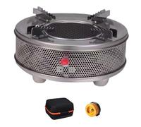 Okiyakusama Réchaud Camping Portable Brûleur Transportable Outdoor Équipement Cuisson Randonnée Mini Coupe-Vent Matériau Résistant Adapté Aux Bivouacs Pêche E, Argent