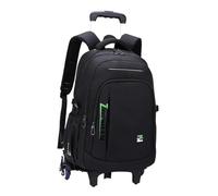 Okiyakusama Sac à Dos à roulettes pour Ordinateur Portable, Valise Trolley pour Ordinateur avec Plusieurs Compartiments, en Nylon Déperlant pour Adultes, 6 Roues Vertes