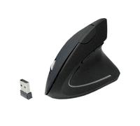 Okiyakusama Souris Optique sans Fil Verticale avec Réglage DPI et Silencieux, Conception Ergonomique en PP, pour PC, Bureau, Famille, Télétravail, Noir