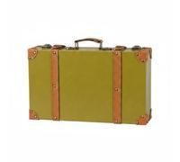 Okiyakusama Valise Vintage Coffret Décoratif Rétro Boîte Rangement Poignée Ancienne Couvercle Coulissant Adaptée pour Chambre Boutique Décor Salle de Séjour, 1120H Olive Green S
