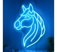 OkiyiD Applique murale néon pour décoration murale, chambre à coucher, salon, bureau et salle de jeux - Alimentation USB 5 V avec chaînes de suspension (cheval élégant)