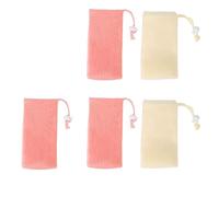 OKJHFD 5 Pcs Exfoliating Mesh Soap Pouch Soap Saver Bag Cleansing Foaming Nets Body Facial Cleaning Tool Enhanced Lather Rich Luxurious Thorough Cleanse.