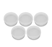 OKJHFD 5PCS Sponge Transparent Storage Box Multipurpose Portable Round Clear Small Plastic Containers Holder with Clear Lids and Sponge, Bead Storage Containers for Pills.