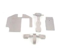 OKJHFD Ensemble D'armures De Châssis Rc, Plaque De Protection D'armure De Châssis Rc, Ensemble De Protection Arrière De Châssis Avant en Acier Inoxydable pour Accessoires Traxxas 1/7 Udr Rc
