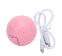 OKJHFD Interactive Dog Toy Ball Bite Resistant Plastic Increase Pet Exercise Smart Pet Automatic Rolling Ball for Bored Indoor Kitty, Rechargeable (Pink)