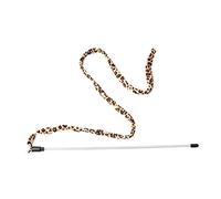 OKJHFD Jouets de de Plume de Chat, Jouet drôle de Chat, de Chasse de bâton de Teaser, Jouets interactifs de bâton de Chat de Queue d'impression de léopard avec Cloche pour Les Chats
