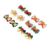 OKJHFD Pet Bows Cute Dog Puppy Hair Bows Hair Decoration Bowknot Grooming Accessories Cute Puppy Dog Small Bowknot Hair Bows with Rubber Bands Handmade Pet Grooming Products.