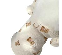 OKJHFD Pet Leather T-Shirt Soft, Comfortable, Breathable Dog Clothing with Leather Ring, Suitable for Teddy Panda (S)