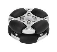OKJHFD Roue omnidirectionnelle omnidirectionnelle en Alliage d'aluminium Double de 48 mm, Charge 3 kg pour la compétition robotique, Composants de Voiture Robot intelligents, Accessoires de Bricolage