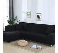OKJK Corner Sofa Cover,for Living Room Sofa Protector,Elastic Spandex Stretch,Armchair Slipcover L Shape Need Buy 2 Piece (Color 10,1-Seat 90-140cm)