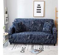 OKJK Couvertures Extensibles De Canapé d'impression Florale, Housse De Canapé 1/2/3/4 Places, Universelle, S'appliquent Au Coin Salon, Angle,canapé en Forme De L (24,3-Seater 190-230cm)