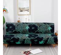 OKJK Housse clic clac à Motifs imprimés,Housse de canapé Pliante Extensible,Tissu Doux et Confortable pour canapé de Salon,pour Les familles avec Animaux et Enfants (Style 8,M Size 160-190cm)