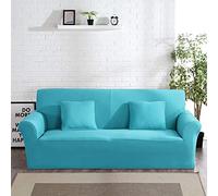 OKJK Housse De Canape Extensible, pour Protection De Canapé De Salon, Couvre Canape Fauteuil Moderne, Housse De Canapé Extensible en Coton (Sky Blue,4seater 235-300cm)