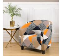 OKJK Housse de Chaise 1 Place siège Unique Housses de Chaise, pour Salle à Manger Housse de canapé en Tissu Microfibre imprimé Floral (Color 25)