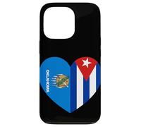 Oklahoma and Cuba Flags: Heart Shaped Unity Coque pour iPhone 13 Pro