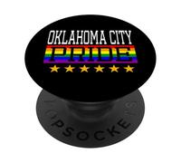 Oklahoma City Pride Drapeau Arc-en-Ciel Gay Lesbienne Queer LGBT PopSockets PopGrip Adhésif