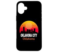 Oklahoma City State USA Vintage Sunset Retro Skyline Coque pour iPhone 16 Plus