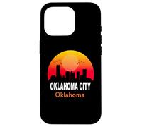 Oklahoma City State USA Vintage Sunset Retro Skyline Coque pour iPhone 16 Pro