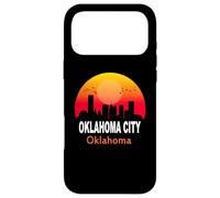 Oklahoma City State USA Vintage Sunset Retro Skyline Coque pour iPhone 17 Pro Max