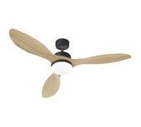 Far Elek Ventilateur de plafond OKLAHOMA Noir & Bois Ø137 cm 100W avec éclairage LED