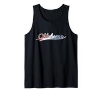 Oklahoma Patriotic Red White and Blue Distressed USA Style Débardeur