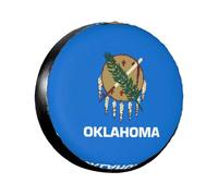 Oklahoma State Flag Housse de pneu de 35,6 à 43,2 cm de diamètre pour remorque de voiture camion PVC étanche à la poussière