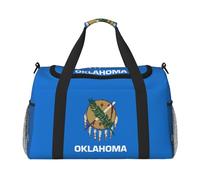 Oklahoma State Flag Print Weekender Sac de voyage pour femme et homme, Noir , Taille unique