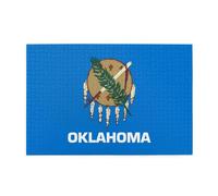 Oklahoma State Flag Puzzle horizontal en bois 1000 pièces pour se détendre et améliorer les compétences et la concentration