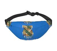 Oklahoma State Flag Sac banane de voyage tendance, adapté pour le sport, la course à pied, le cyclisme, les voyages, la pêche, grand sac banane pour garçons