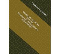 OKLAHOMA STATUTES TITLE 82 WATERS AND WATER RIGHTS 2026 EDITION
