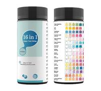 Oklair Kit Test Eau Potable 16 en 1-100 Bandelettes pour Eau du Robinet, Puits, Piscine et Aquarium, pH, Dureté, Chlore, Nitrates, Plomb, Fer, Cuivre