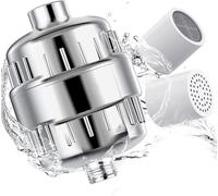 OKLAIR - RAIN - Filtre de Douche 15 Étapes Anti-Chlore & Métaux Lourds | Adoucisseur d’Eau Dure | Élimine Fluorure | Compatible Universellement
