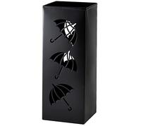 Okllen Porte-parapluie carré en métal pour entrée, 16 x 16 x 41,9 cm, noir