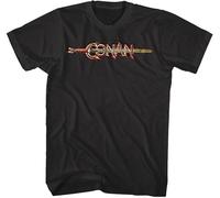 OKLUGGVH Conan The Barbarian Vintage Movie Men's T Shirt Arnold Schwarzenegger Manches Courtes(Medium)