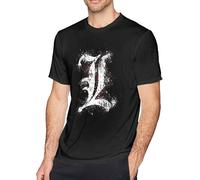 OKLUGGVH Death Note Men's Regular-Fit Short-Sleeve Crewneck Sleeve T-Shirt Manches Courtes(X-Large)