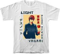 OKLUGGVH Death Note T-Shirt Crew Neck Casual ShirtYagami Light Fans Tops for Women Men Teen Manches Courtes(Small)