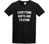 OKLUGGVH Everything Hurts and Im Dying O Neck Men Shirt Manches Courtes(3X-Large)