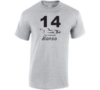 OKLUGGVH Fernando Alonso 14 FIT-Shirt Manches Courtes(Small)