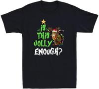 OKLUGGVH is This Jolly Enough Squirrel Merry Christmas Funny Squirrel Retro Men's Mens Women T Shirt 100% Cotton Manches Courtes(Medium)