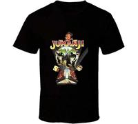 OKLUGGVH Jumanji Robin Williams Retro Adventure Movie T Shirt Black Manches Courtes(X-Large)