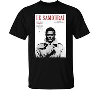 OKLUGGVH Le Samourai, Alain Delon, Jean-Pierre Melville, Movie, Hitman, French, France Black Manches Courtes(X-Large)